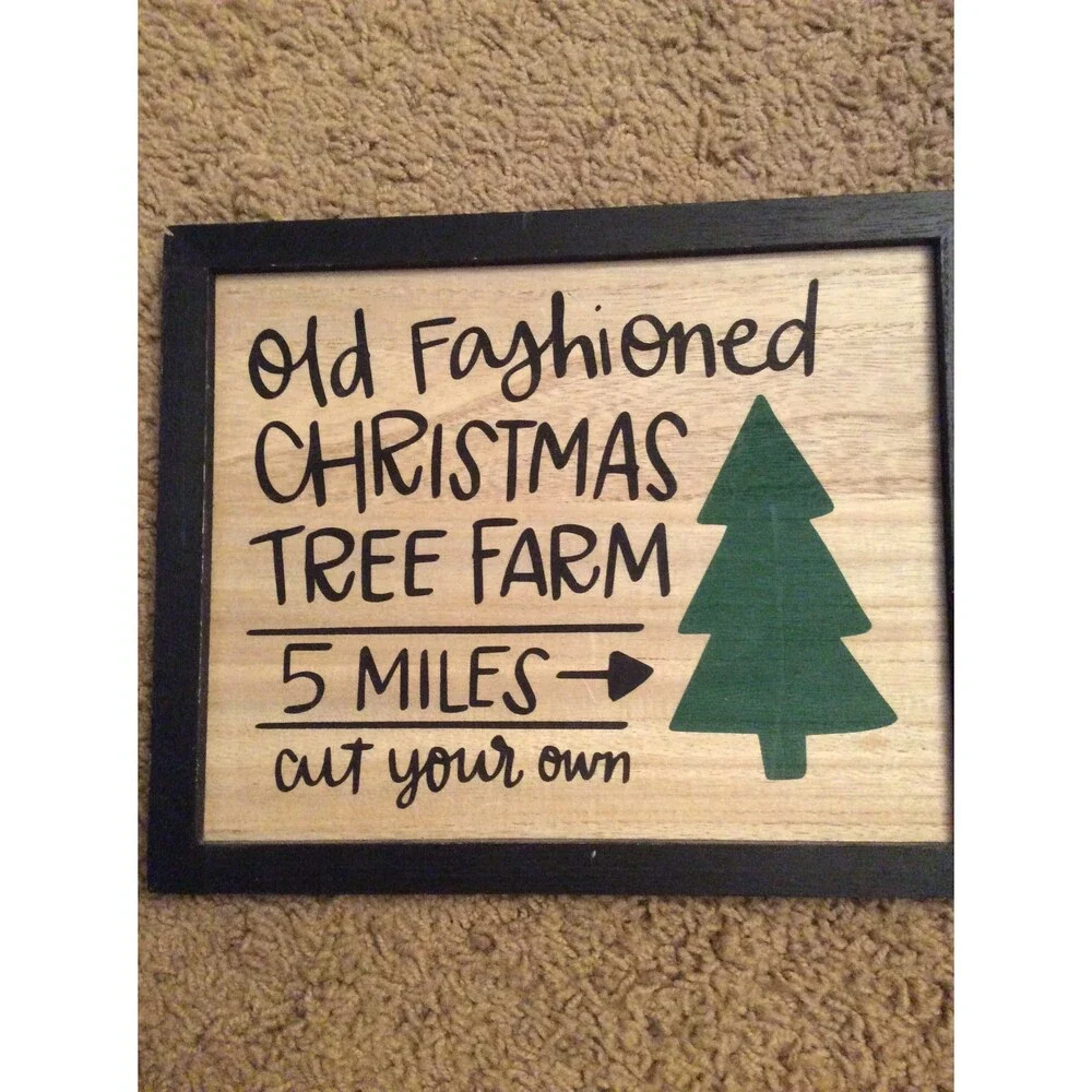 Old Fashion Christmas Tree Sign B5
